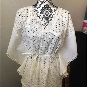 Never worn, new Peter Som eyelet top and skirt